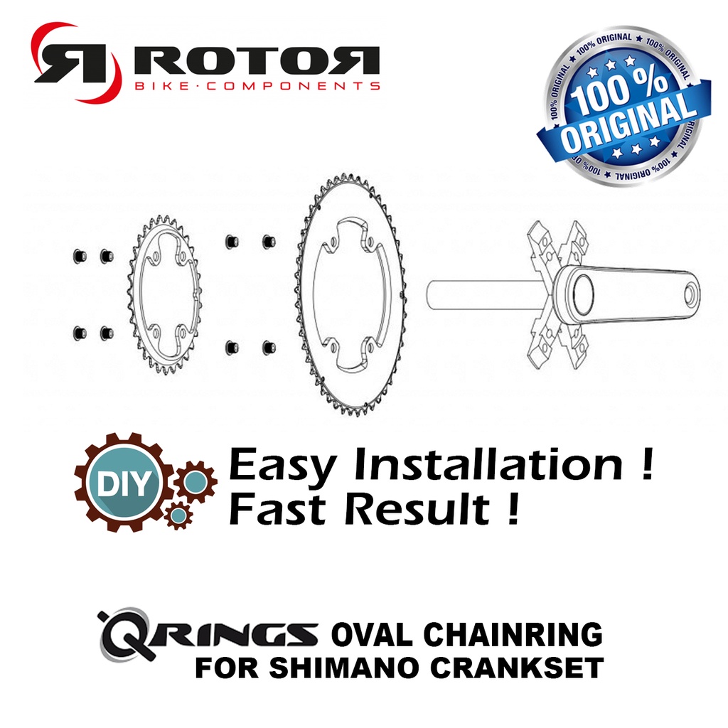 ROTOR Q Ring Oval Chain Ring Shimano 11S 12S Dura Ace