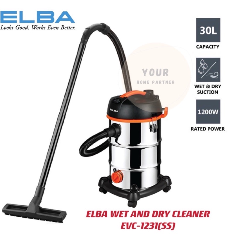 Elba Wet And Dry Vacuum EVC-1231SS) With Air Blowing Function | Shopee ...