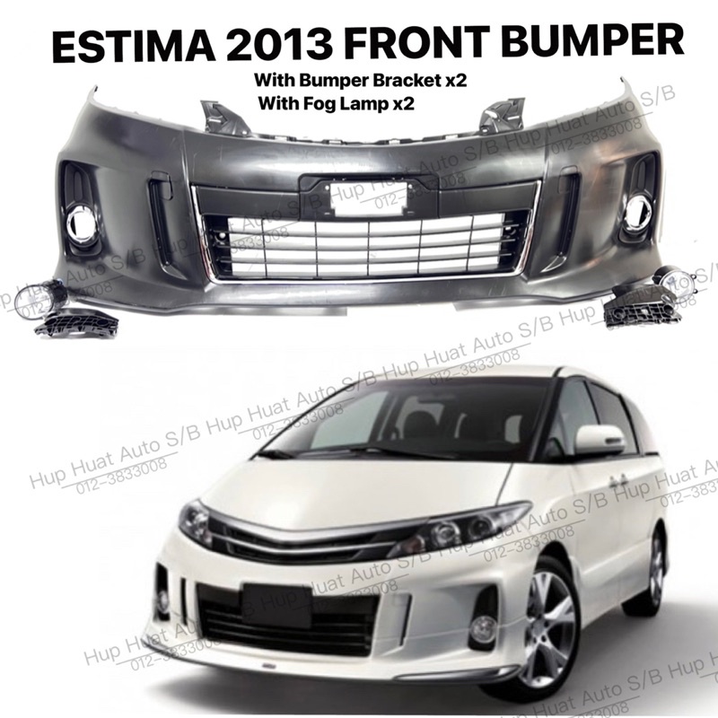 TOYOTA ESTIMA 12 ACR50 FRONT BUMPER / FACELIFT 2012 2013 2014 2015 ...