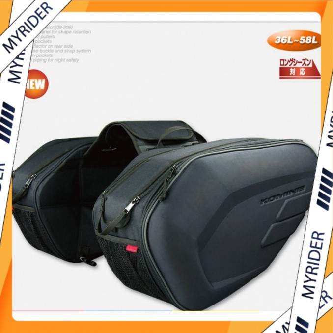 Komine Saddle bag SA212 Oxford Cloth Side Soft Bag For Big Bike Expandable saddle Bag Shopee Malaysia