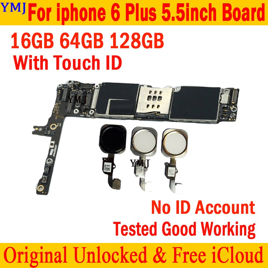 16GB 64GB 128GB for iphone 6 Plus Motherboard without Touch ID/ With