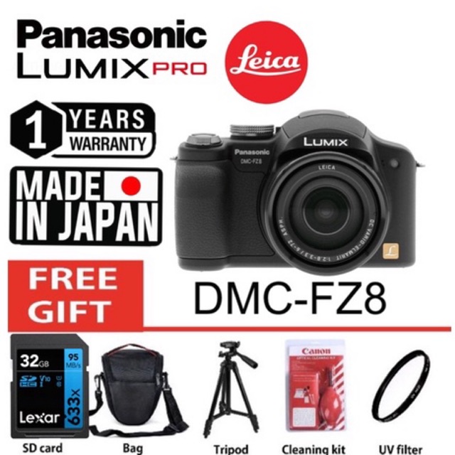 Panasonic DMC-FZ8 original made in Japan super zoom camera with Leica ...