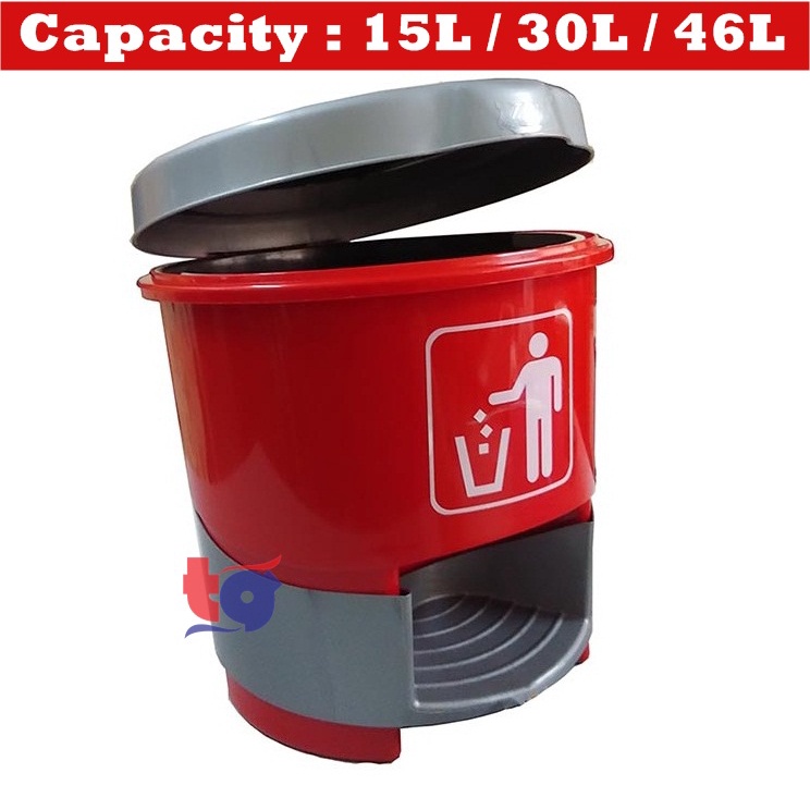 15Lt / 30Lt / 46Lt Round Pedal Step Dustbin / Garbage Bin / Trash Bin ...