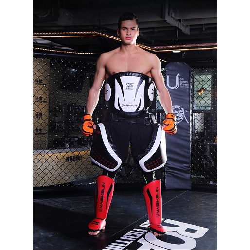 Muay Thai Belly Pad Protect Karate Silat Body Protector Vest Sparring ...