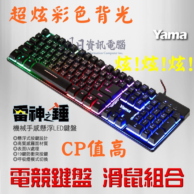 RGB Backlight Mechanical-Like Feel Floating Keycap 19-Key Anti-Conflict ...