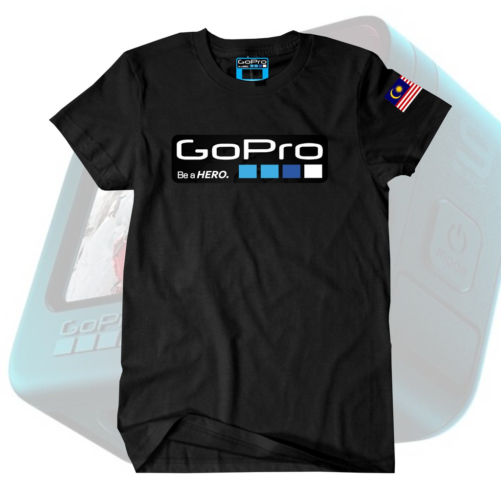 Tshirt GoPRO Hero Malaysia Super Premium T shirt Available big size men s 4XL 5XL 6XL 7XL 8XL Baju Murah Free Shipping Shopee Malaysia