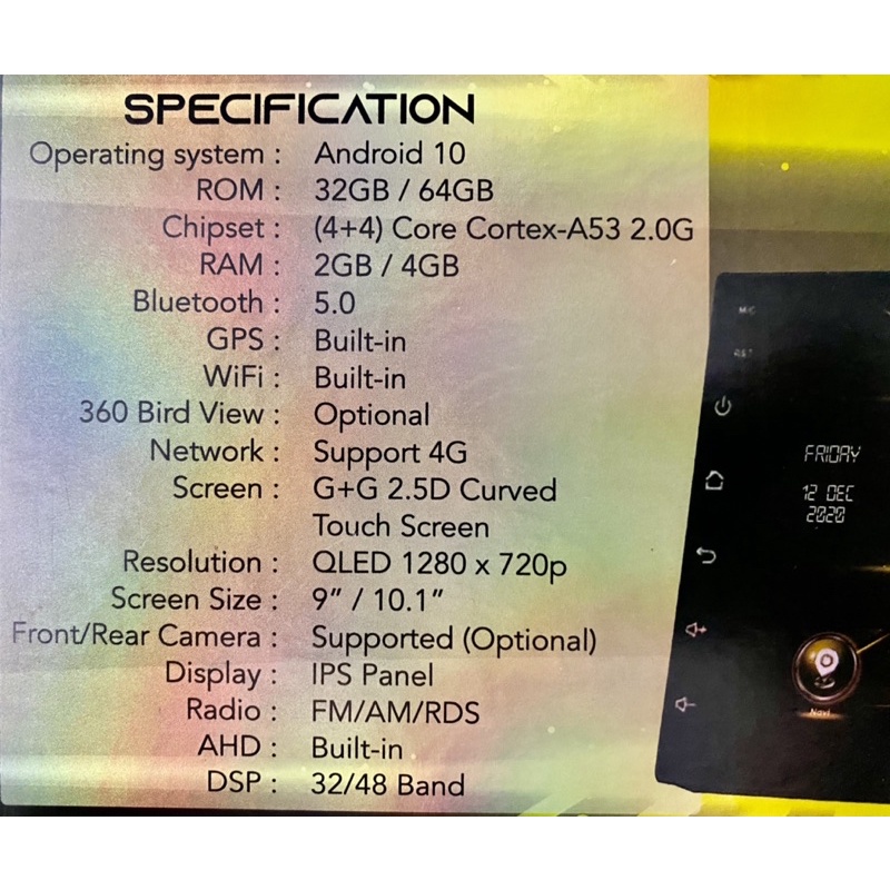 Suzuki HIEND 4GB+64GB 10 Android Monitor Player casing hu touch screen