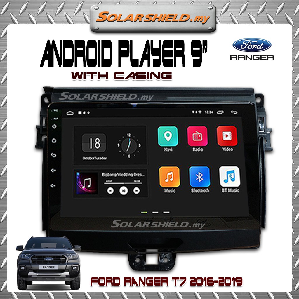 Ford Ranger T7 2016-2019 9'' Android Player GPS Waze + Casing (Set ...