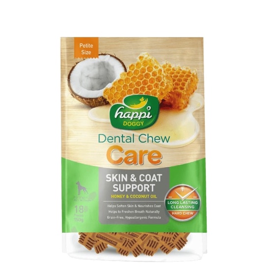 Happi Doggy Dental Chew Zest/Care Treats for Dog 150g/HardChew(18pcs