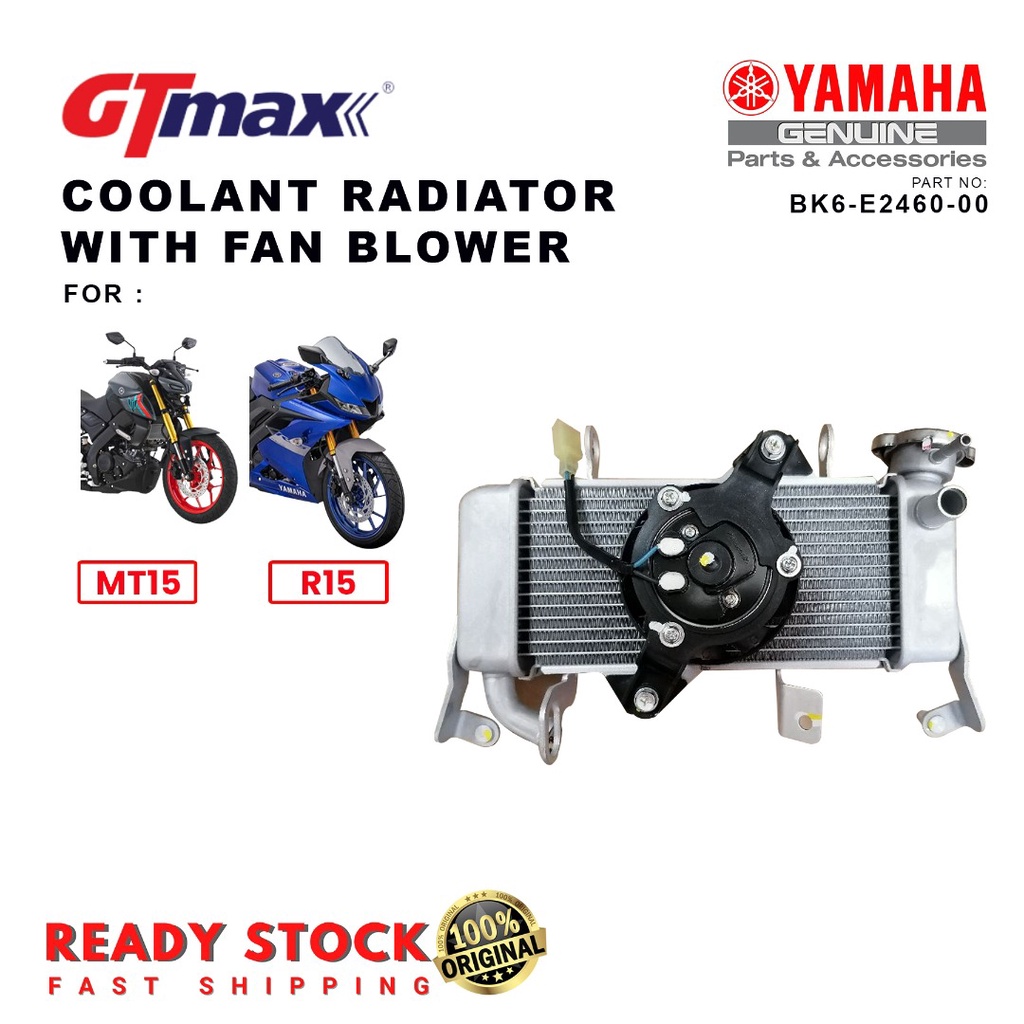 [100 ORIGINAL YAMAHA ] R15 RADIATOR ASSY R15 TANGKI COOLANT R15 RADIATOR WITH FAN BLOWER ASSY