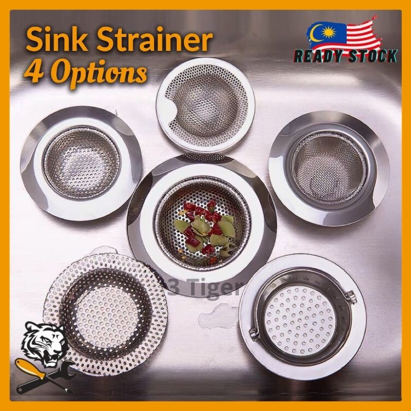 Stainless Steel Sink Filter Sink Strainer Drainer Bekas Penapis Air 