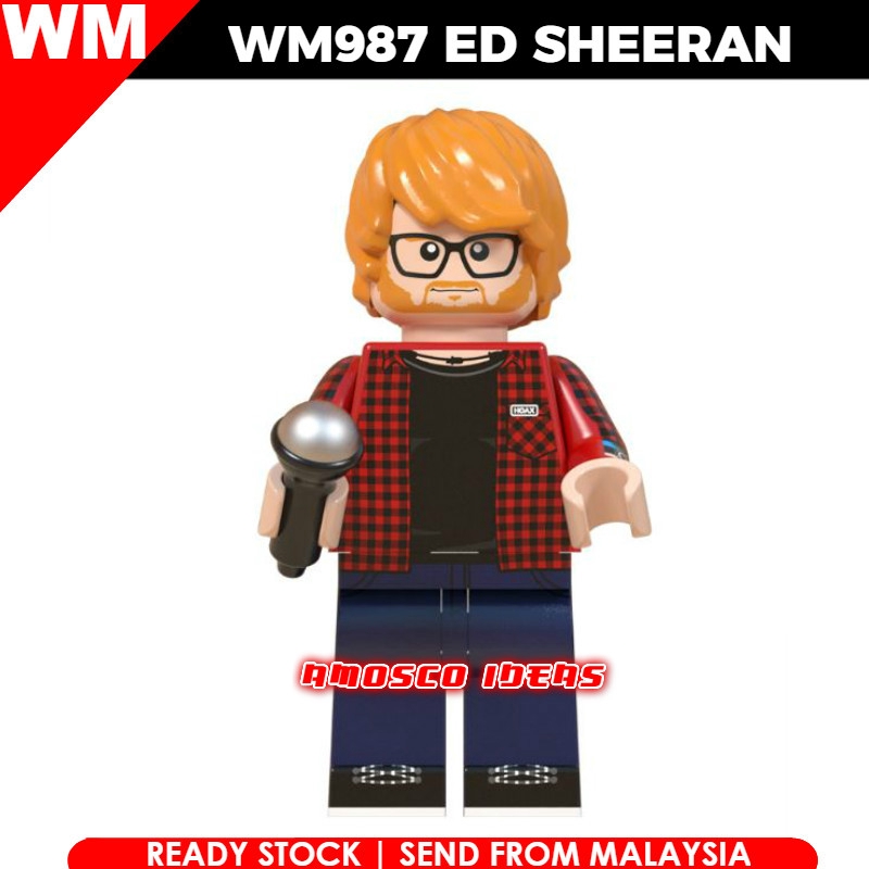 WM6093 ED SHEERAN FAMOUS SINGER MINIFIGURE SONG WRITER, ACTOR
