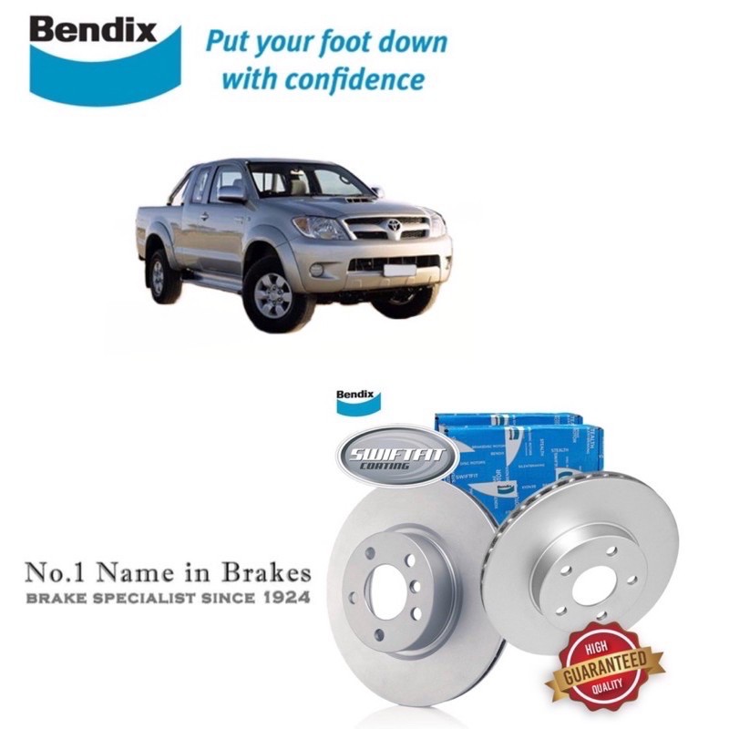 Bendix Swiftfit BR2714 Front Disc Rotor - Toyota Hilux KUN25 (PER PCS ...