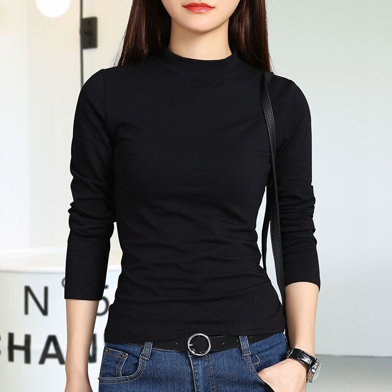 [Ready Stock]S-3XL Women Inner Baju Lengan Panjang Tutle Neck Inner ...