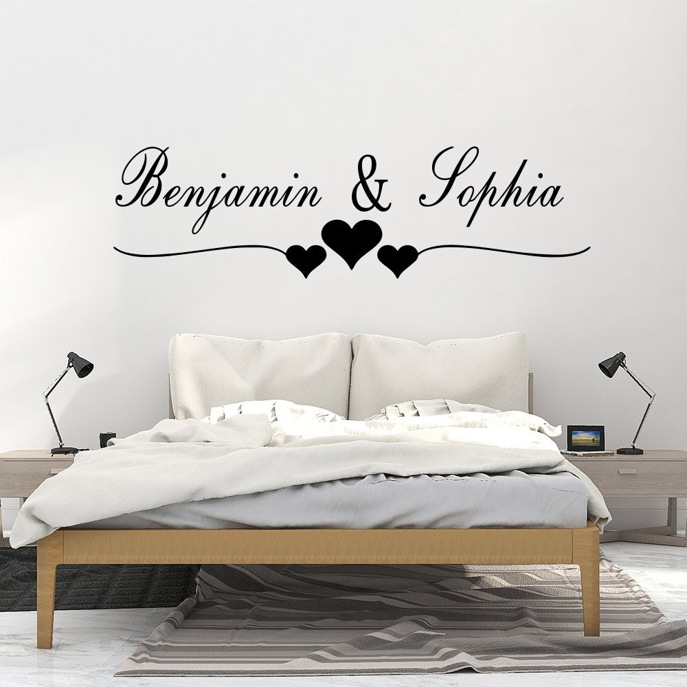 Custom Couples Name Lovers Wall Sticker For Bedroom Decor Living Room