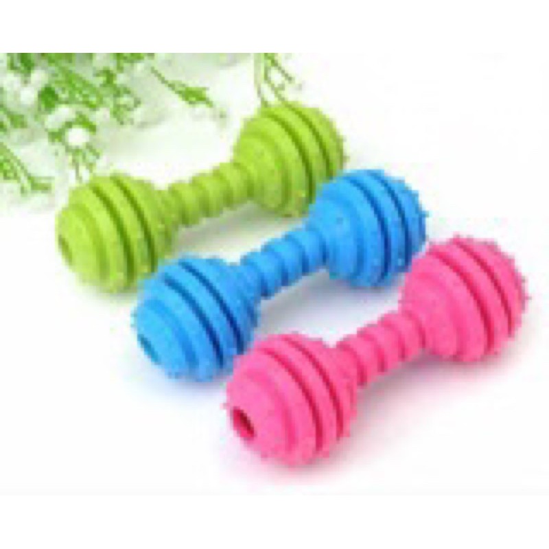 Dumbbell Rattle Ball Rubber Toy for Dogs and Cats | Shopee Malaysia