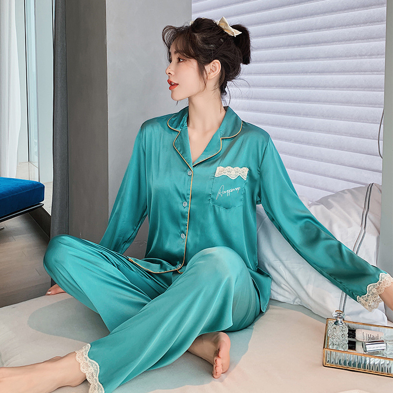 Silky lace pajamas hotsell