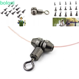 10 pcs Ball Bearing Fishing Rolling Swivel Connectors Solid Rings