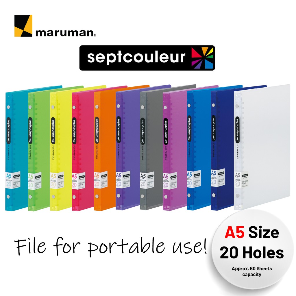 Maruman Binder Septcouleur A5 Plastic Binder F-083 | Shopee Malaysia