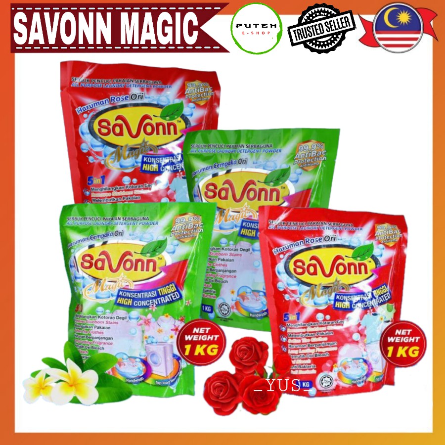 Savonn Magic Sabun Serbuk Pencuci Pakaian Detergent Multi Purpose Soap