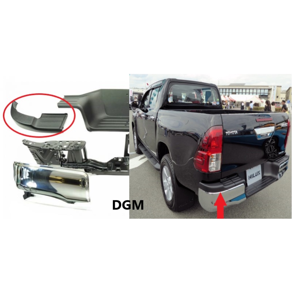 TOYOTA HILUX GUN125 & GUN126 REVO 2015-2019 REAR BUMPER SIDE COVER ...