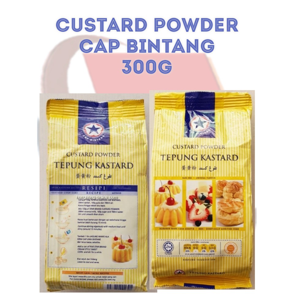 Custard Powder Tepung Kastard Cap Bintang 300g Shopee Malaysia