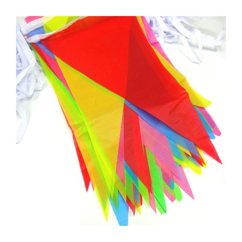 Colourful Triangle Flag Party Event Decoration Bunting Banner Bendera ...