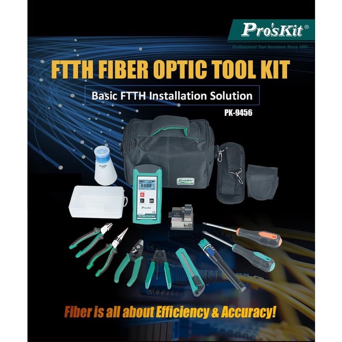PK9456 FTTH Fiber Optical Tool Kit Shopee Malaysia