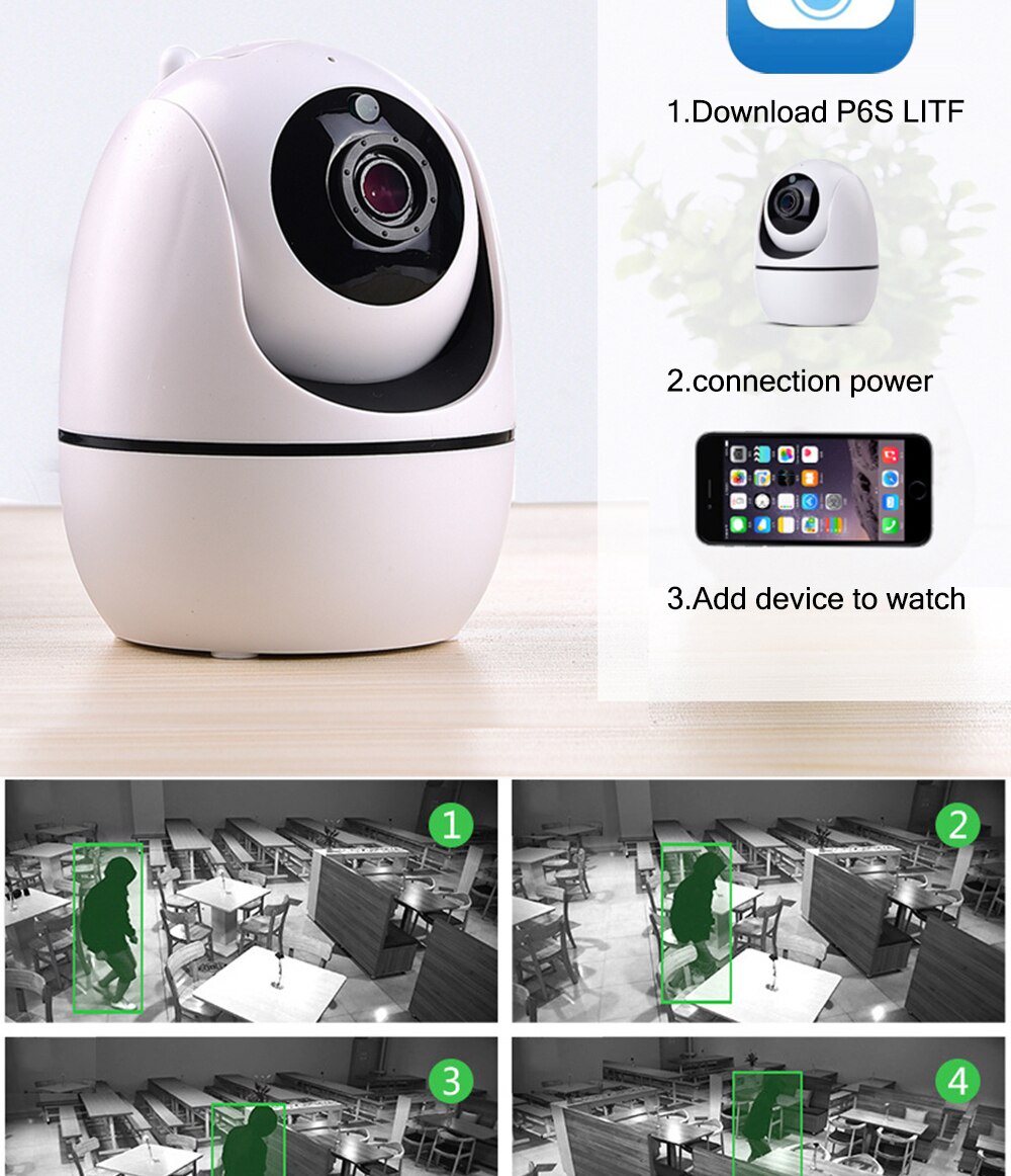 Hisilicon AI True Human Tracking Full HD 1080P Pantilt IP Camera Cctv ...