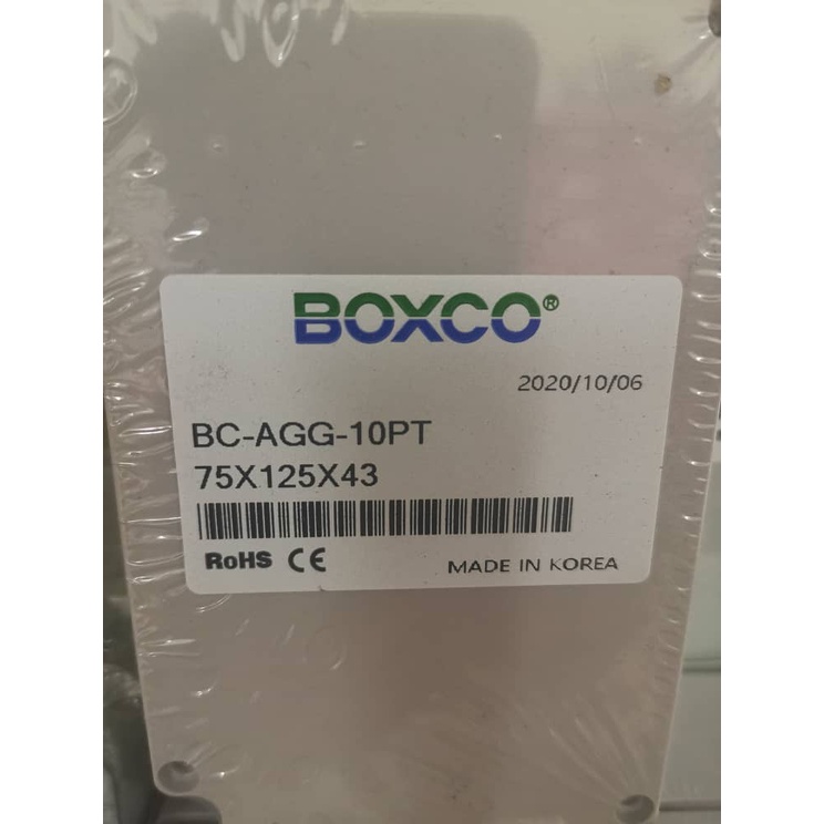 BOXCO KOREA BC-AGG-10PT Terminal Block Box/Junction Box (Grey)(Opaque ...