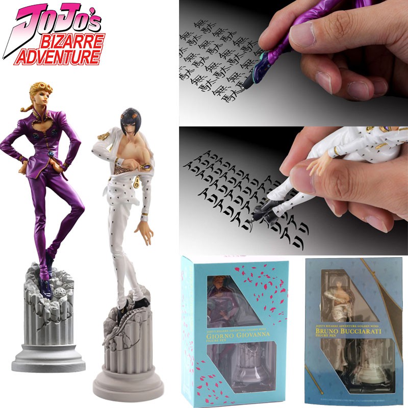 Japão anime jojos aventura bizarra figura giorno giovanna bruno bucciarati  acrílico dupla face sinal de pé modelo de decoração de mesa