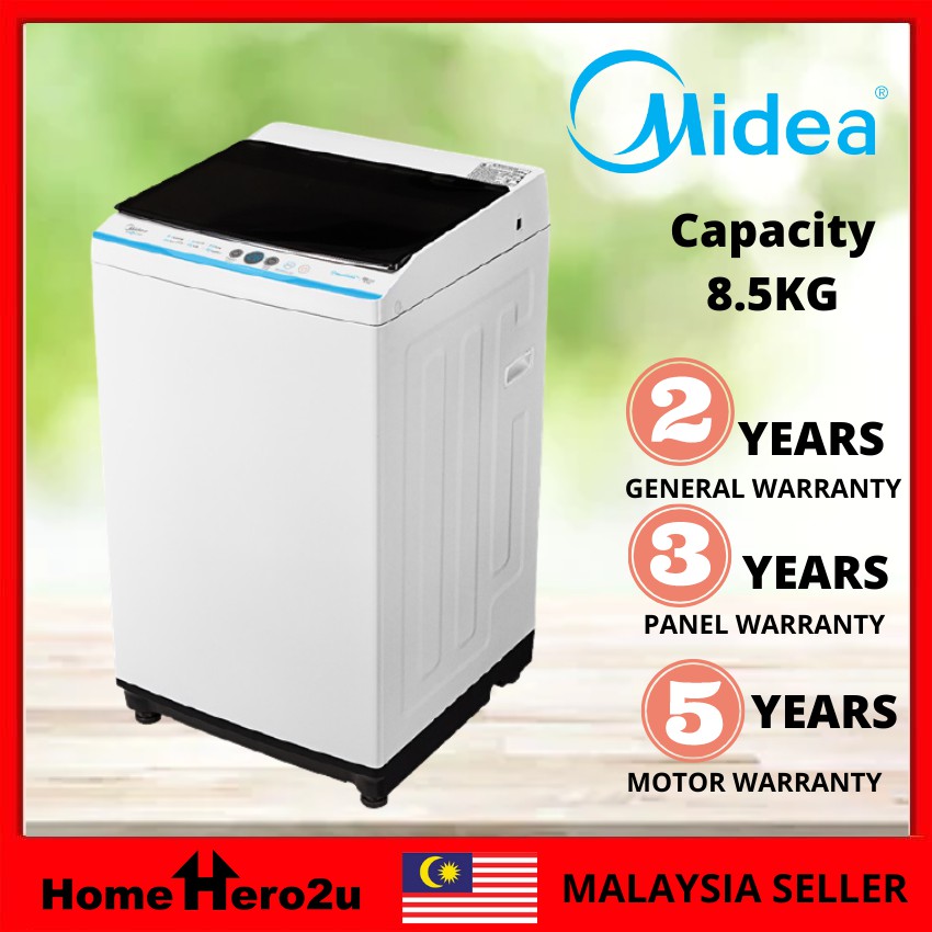 Midea 8.5KG Fully Auto Washing Machine With Digital Display MA100W85/WK