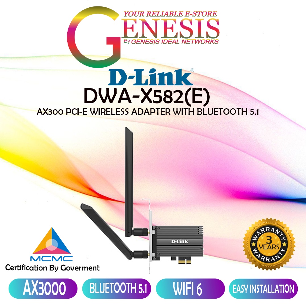 d'link dwa x582 ax3000 wifi 6 pcie adapter