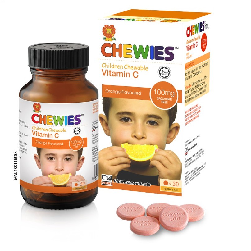 Chewies Children Chewable Vitamin C 100MG 30’s | Shopee Malaysia