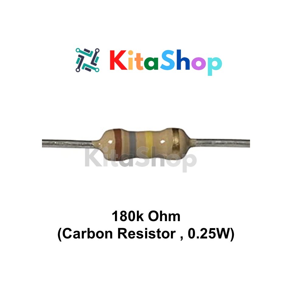 Resistor 180k ohm (Carbon - 0.25W) | Shopee Malaysia