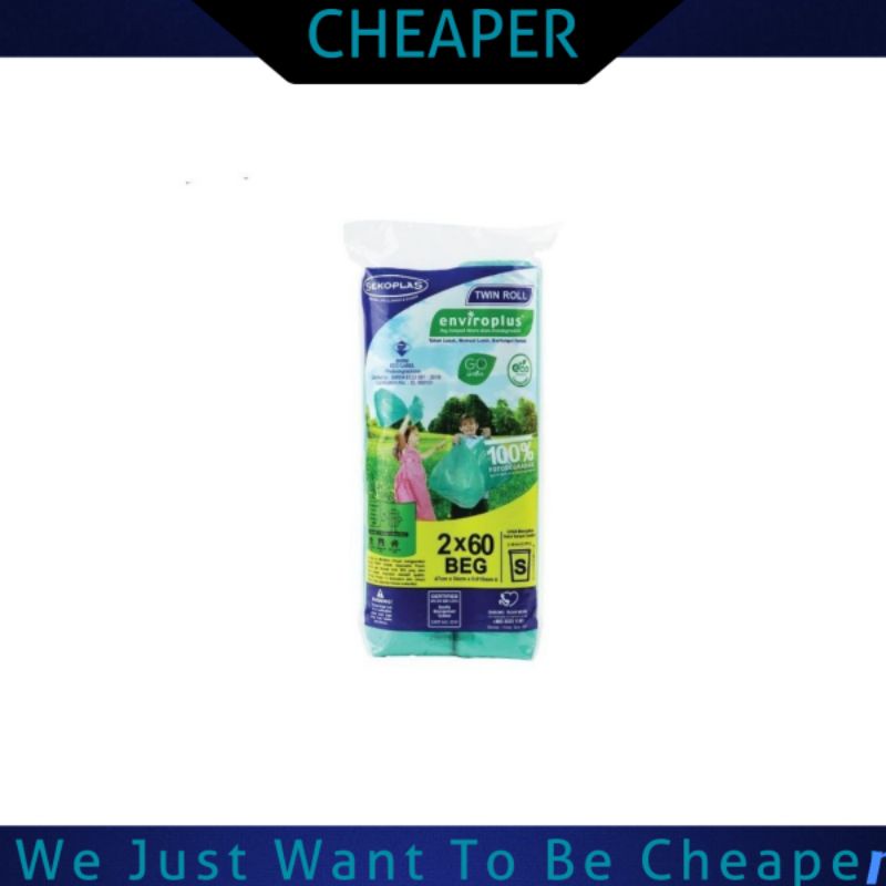 SEKOPLAS Enviroplus Twin Roll Garbage Beg 1 Pack M Size (2 x 40pcs ...