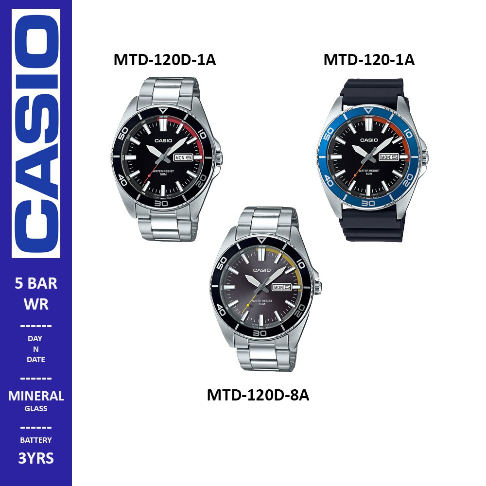 Casio mtd outlet 120d