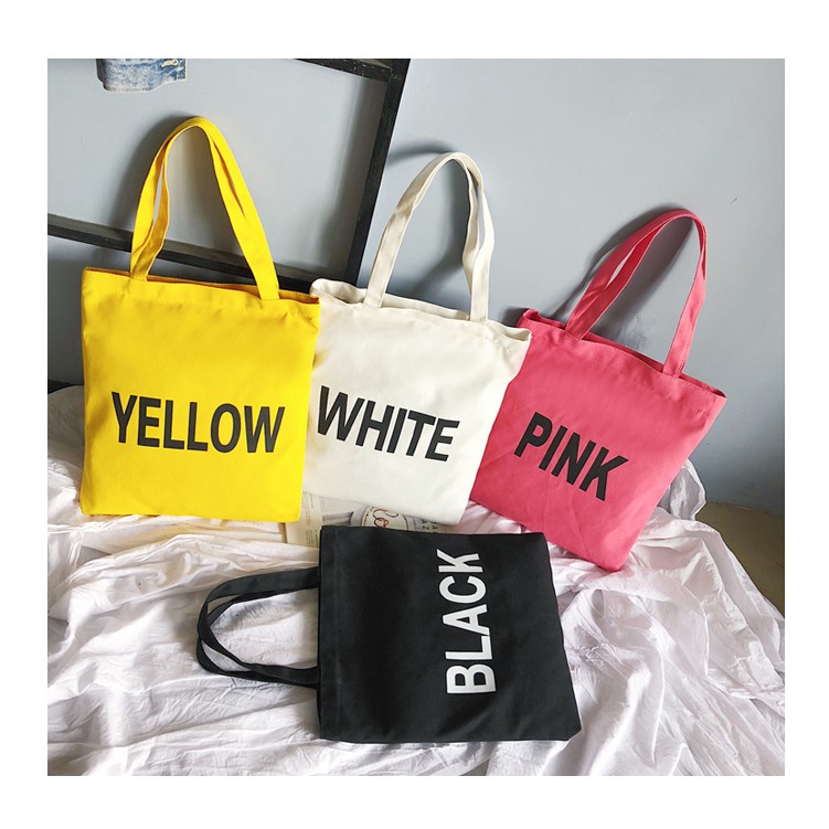 Korean Style Canvas Women Tote Bag Korean Single Shoulder Bag Shopping