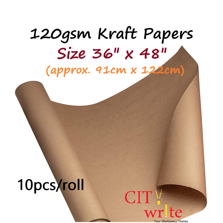 10pcs Large Size Kraft Brown Paper Diy Craft Handmade Decoration Material Wrapping Shopee Malaysia