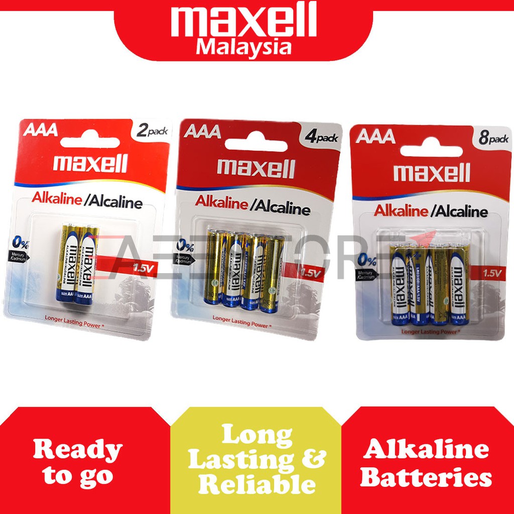 (Original) Maxell AAA 1.5V Long Lasting Alkaline Battery (2pcs/4pcs