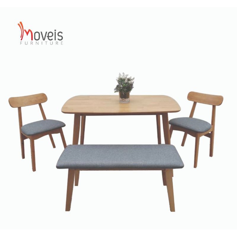 IKEA DINING SET 1+4+BENCH 150x90 CMMEJA MAKAN 1+4+BENCH 150X90 CM