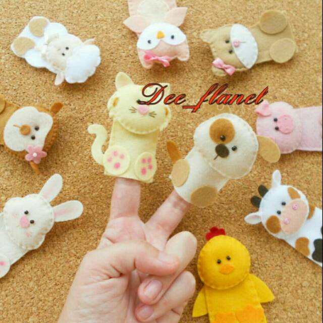 Flannel finger puppets/set (10pcs) | Shopee Malaysia