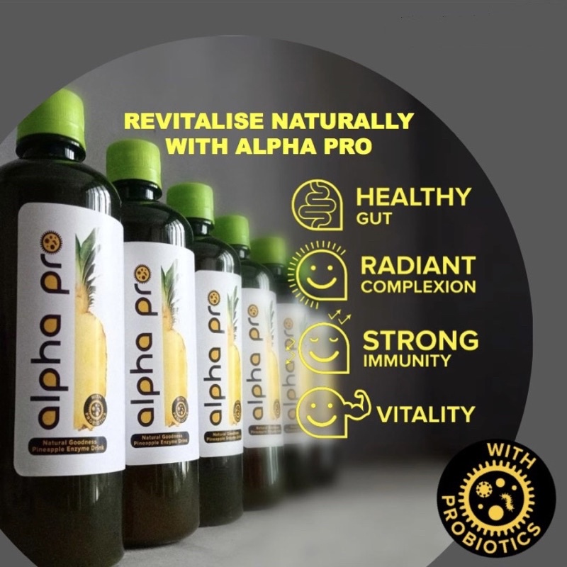 Alpha Pro Natural Goodness Pineapple Probiotics Enzyme Drink Pineapple