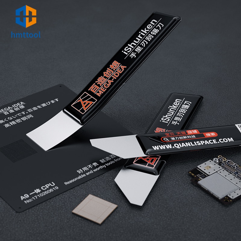 QIANLI Stainless Steel Solder Paste Scraping Knife Tin Scraper Planting ...