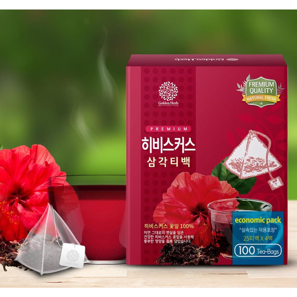 Premium Hibiscus Triangle Tea Bag Herbal Tea 100 Packs 1 Box | Shopee ...