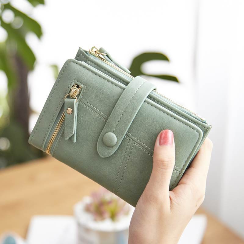 LABER LEE Women’s Short Wallet Multi-function Buckle Purse PU Leather ...