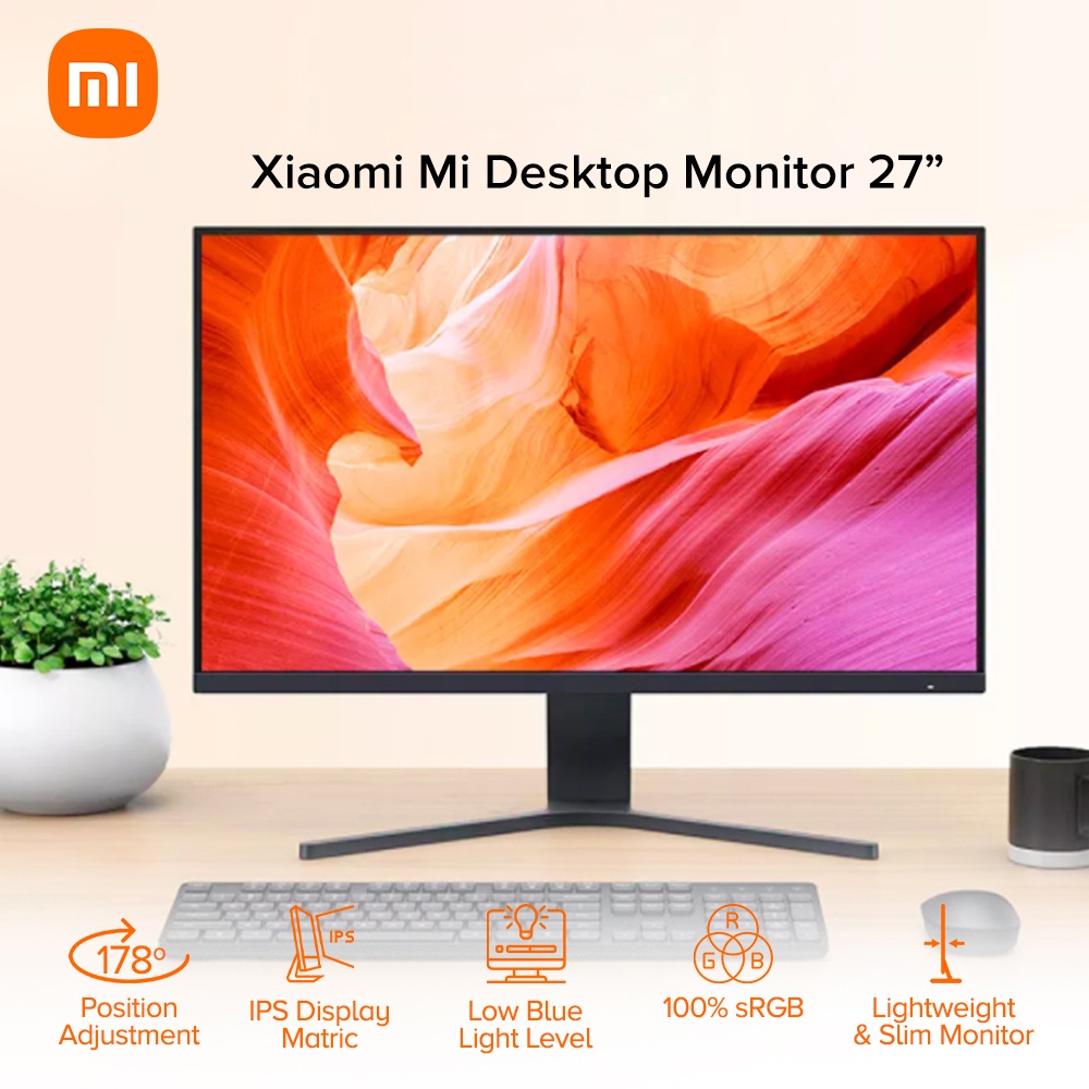 Xiaomi Mi Desktop Monitor 27 inch >1080P FHD Display> Low Blue Light ...