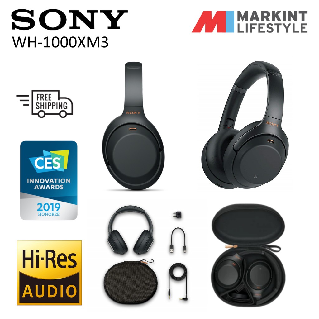 SONY WH 1000XM3 Wireless Noise Canceling Headphones Black SONY