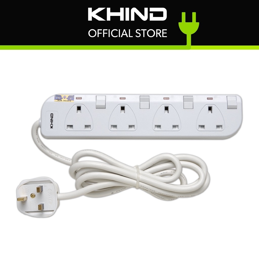 KHIND Trailing Socket | Suis Soket Sambungan LN8134W | Shopee Malaysia
