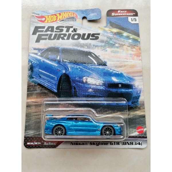 Hot Wheels Fast & Furious F&F Fast Superstars Nissan Skyline GTR BNR34 ...